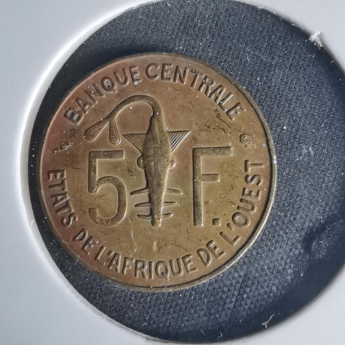 沼泽如烟--第1015场 西非1973年5法郎