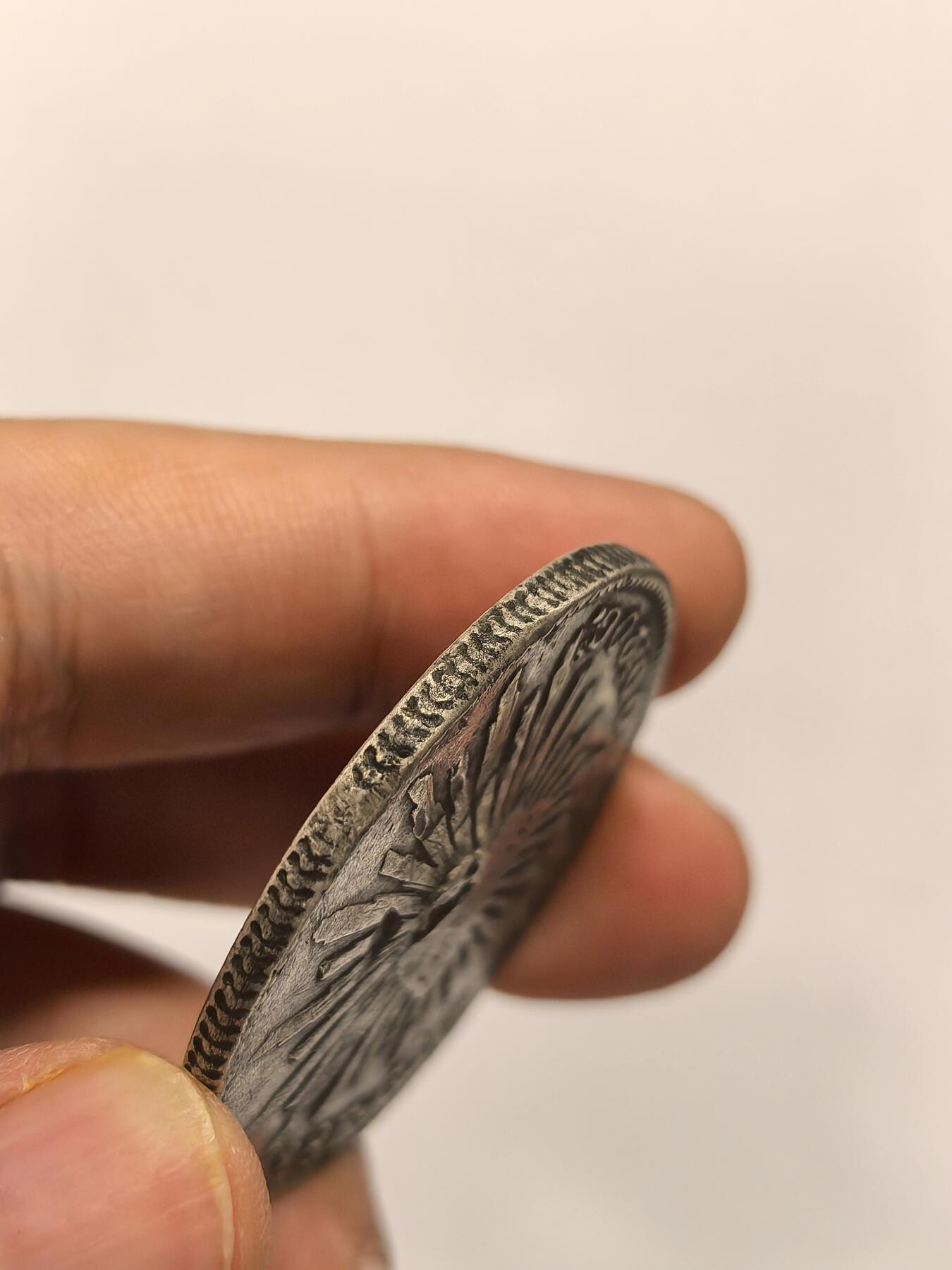 博洋堂世界钱币拍卖第163期（全场包邮） 墨西哥1844年GA MC鹰洋，似乎上过战场？不失为凑版的一个好标本