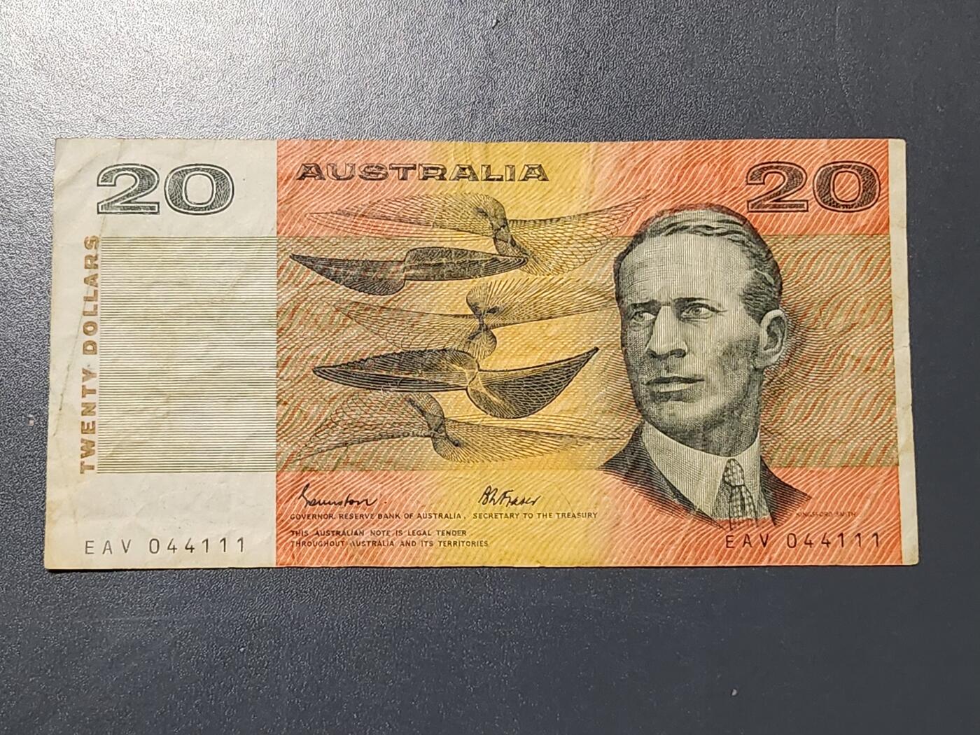 3月5号晚上8点 外国纸币自动截拍第34场 澳大利亚20原票