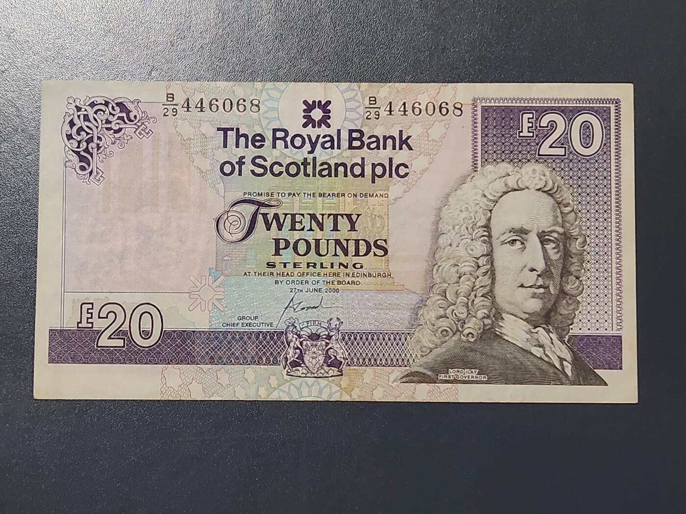 3月5号晚上8点 外国纸币自动截拍第34场 爱尔兰20镑美品