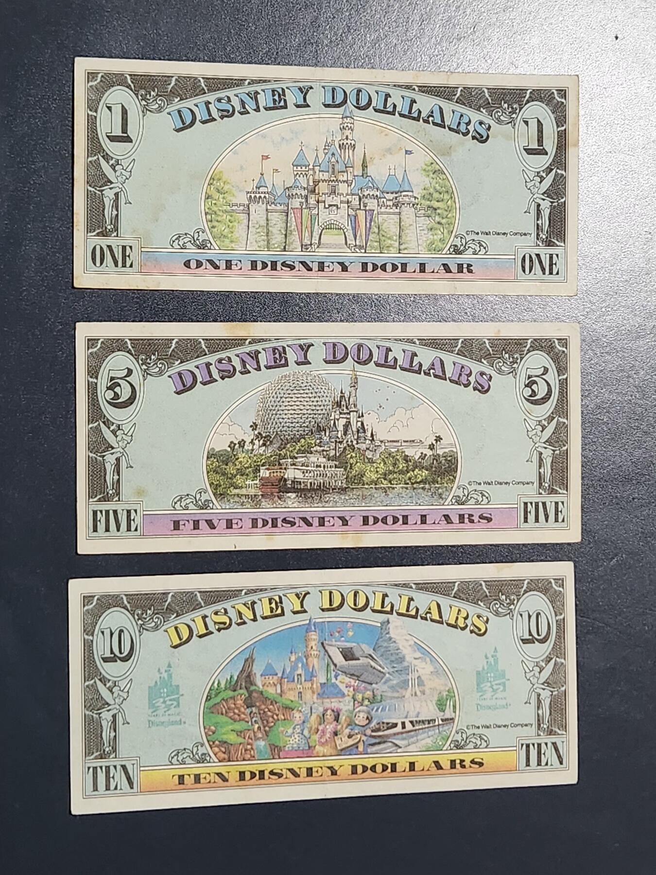 3月5号晚上8点 外国纸币自动截拍第34场 迪士尼1990年全套