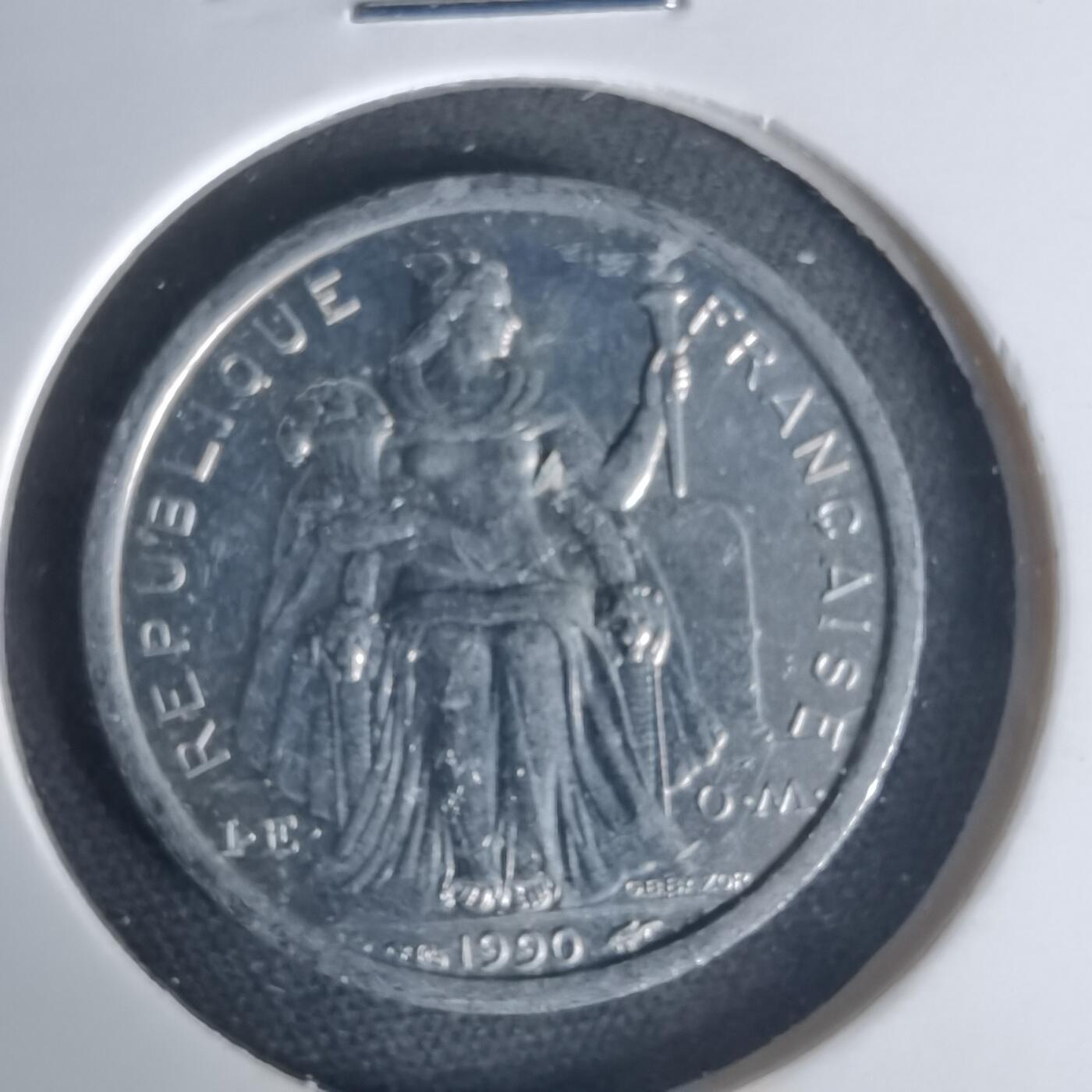 沼泽如烟--第1015场 法属新喀里多尼亚1990年1法郎