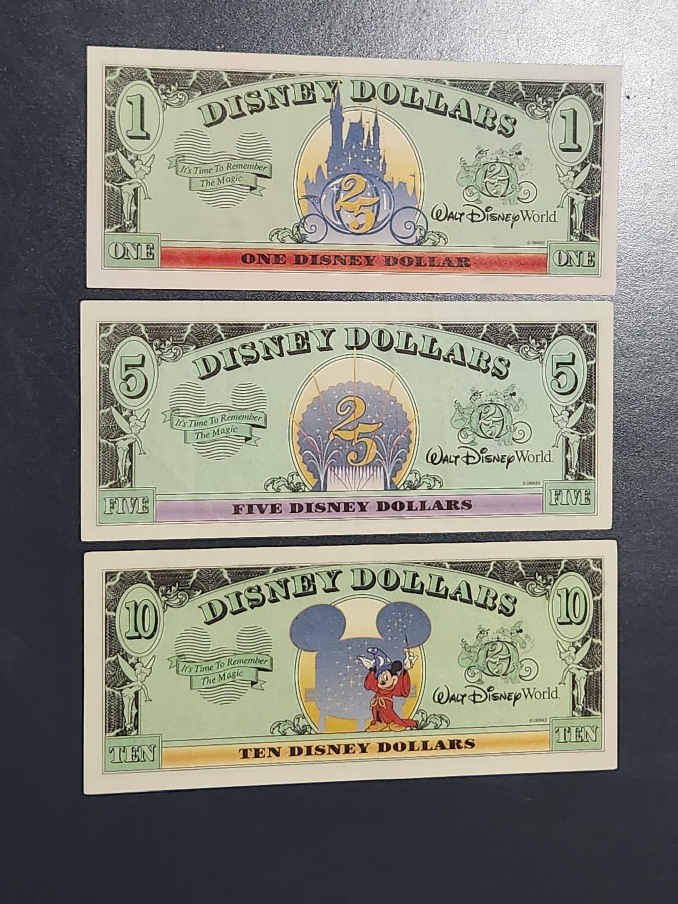 3月5号晚上8点 外国纸币自动截拍第34场 迪士尼1997年全套