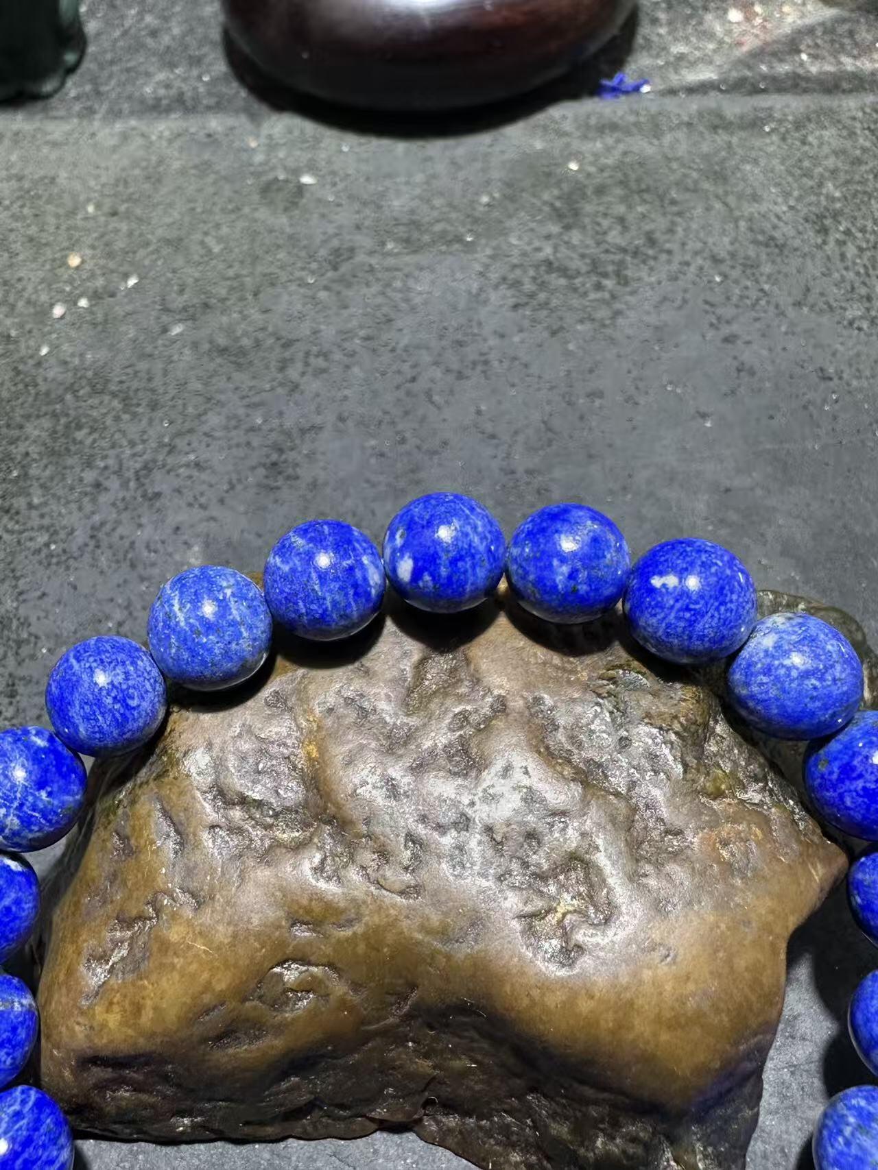 精美阿富汗老矿青金石手串一条，