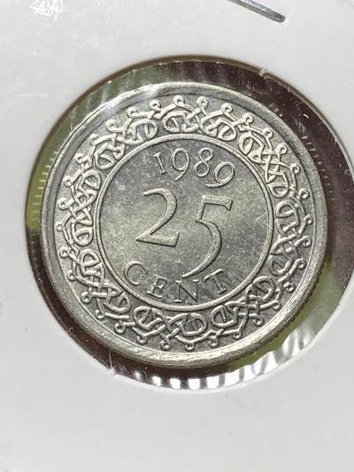 2026年第三十三场(总第二百零二场）外国精品纸夹币场(免佣金) - 苏里南🇸🇷1989年25分(第二套流通硬币，有磁)