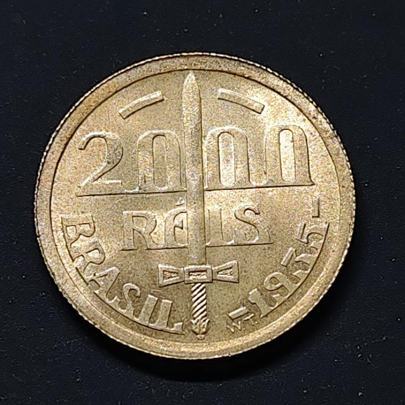 【全场包邮】纯粹捡漏拍508场 巴西1935年2000瑞斯卡希亚斯公爵银币【26毫米8克50%】