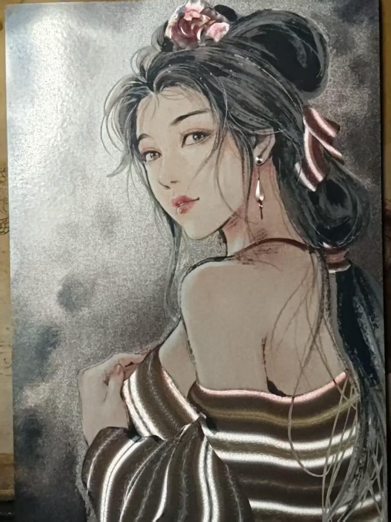 满赠PR！！龙虎卡牌-七七场（满200元包邮，无佣金，每周六结拍，欢迎送拍） A4粗闪大卡 百里卡牌 港漫水浒 夏伟义 - 潘金莲