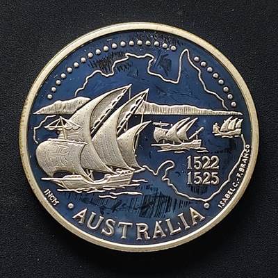 【全场包邮】纯粹捡漏拍509场 - 葡萄牙1995年200埃斯库多地理大发现系列发现澳大利亚精制纪念银币【36毫米26.5克92.5%】