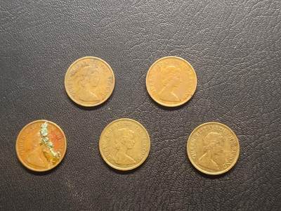 荟藏特别场次第五期——“社长的钢镚堆” 香港一毫批量五枚，女王头像