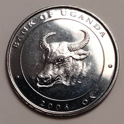 布加迪🐬～世界钱币(上海)🌾第 279 期 /  各国套币和散币 - 乌干达🇺🇬 2004年 100先令生肖币～牛
