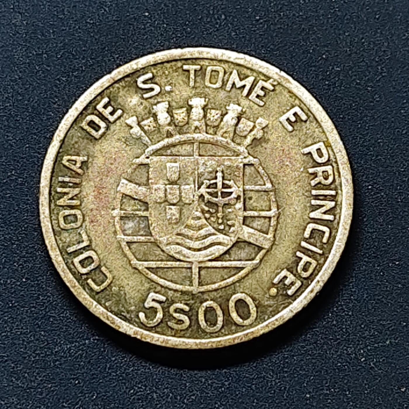 【全场包邮】纯粹捡漏拍508场 葡属圣多美和普林西比1939年5埃斯库多银币【25毫米7克65%】