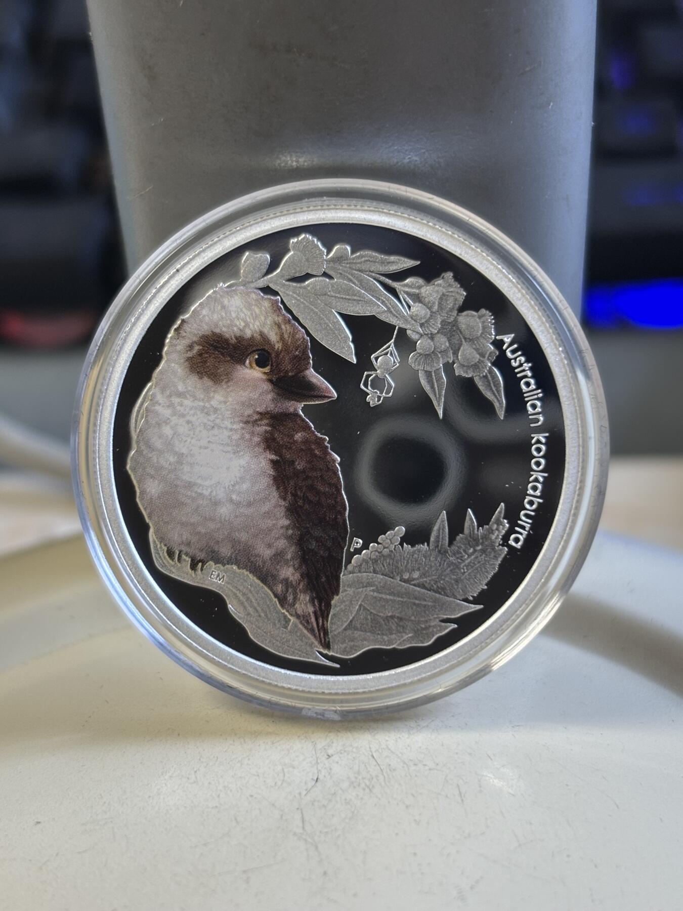 第192期拍卖 澳大利亚2012年动物喜鹊彩色纪念银币，999银，发行10000枚
