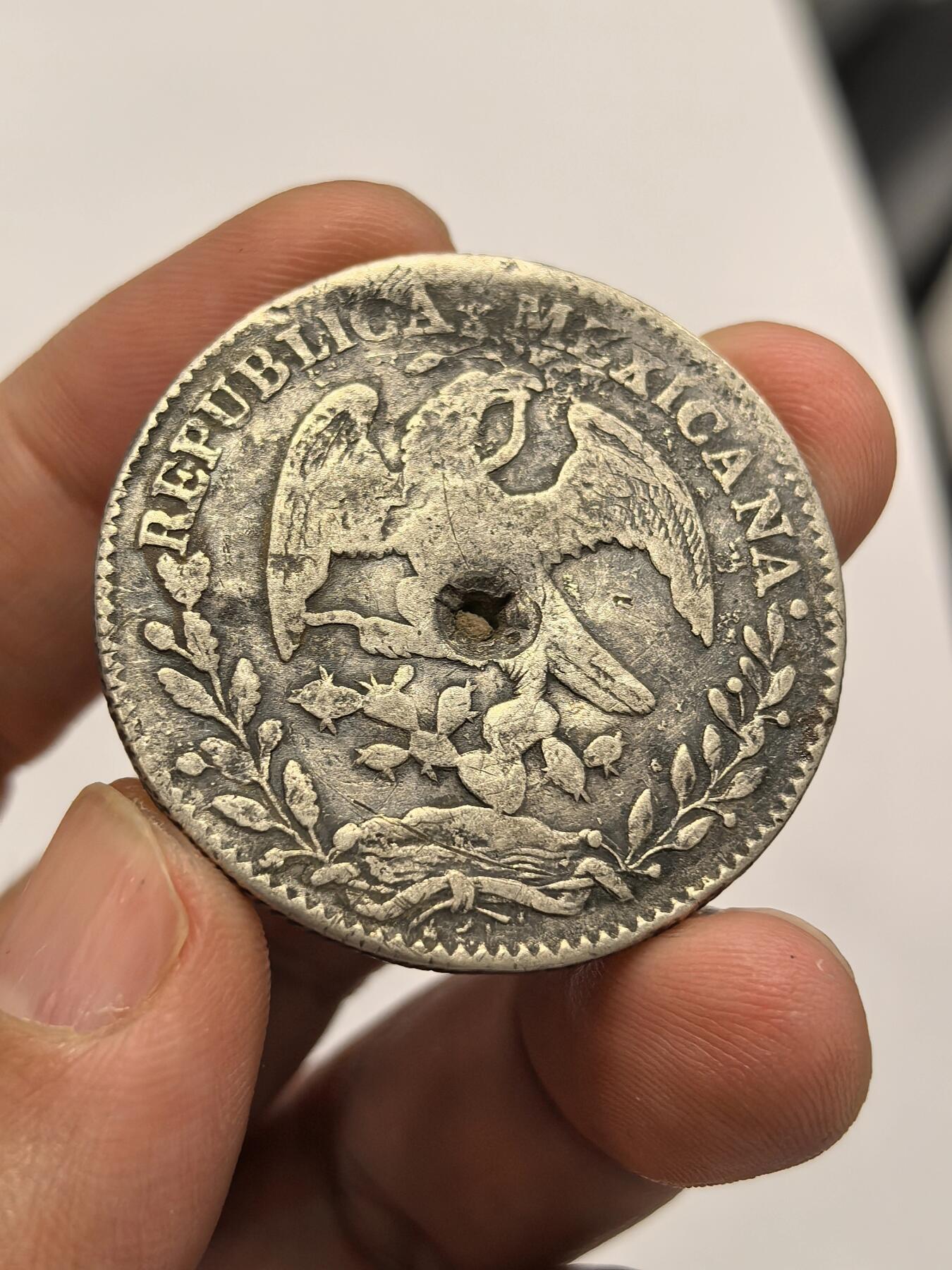 博洋堂世界钱币拍卖第163期（全场包邮） 墨西哥1844年GA MC鹰洋，似乎上过战场？不失为凑版的一个好标本