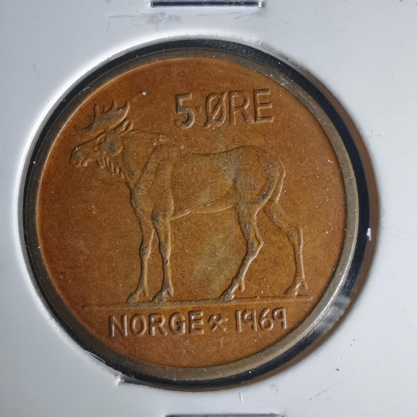 沼泽如烟--第1015场 挪威1969年5欧尔