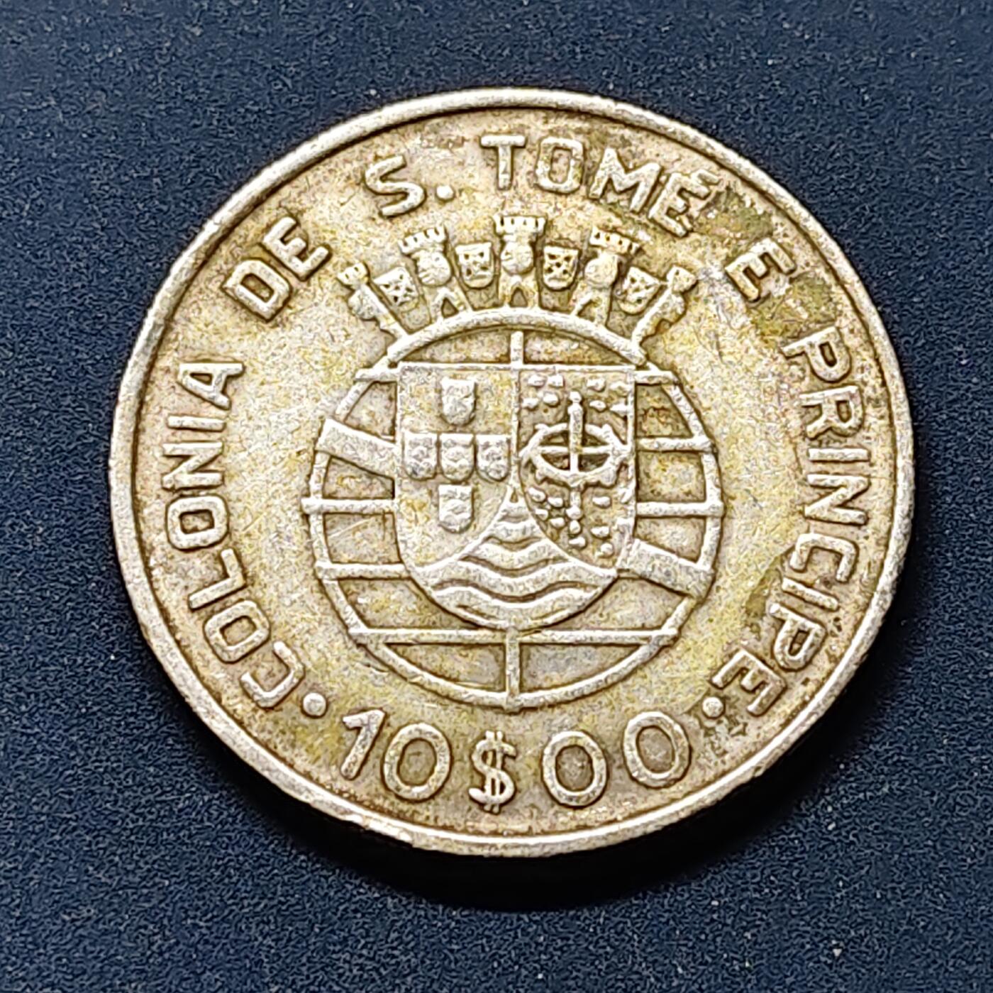 【全场包邮】纯粹捡漏拍508场 葡属圣多美和普林西比1939年10埃斯库多银币【30毫米12.5克83.5%】