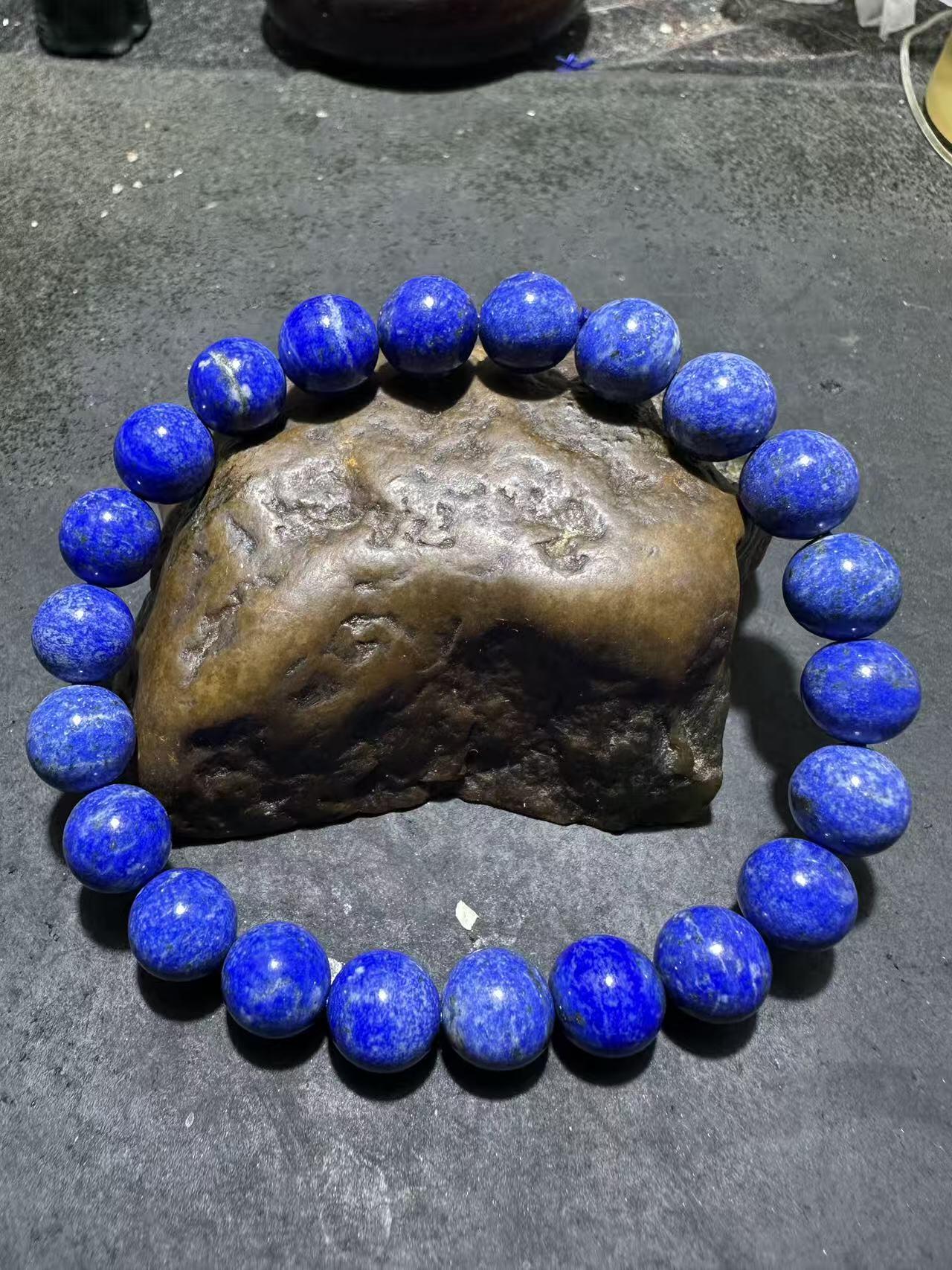 精美阿富汗老矿青金石手串一条，