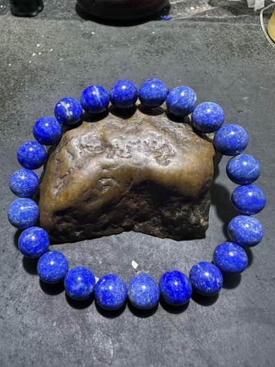 精美阿富汗老矿青金石手串一条， - 精美阿富汗老矿青金石手串一条，