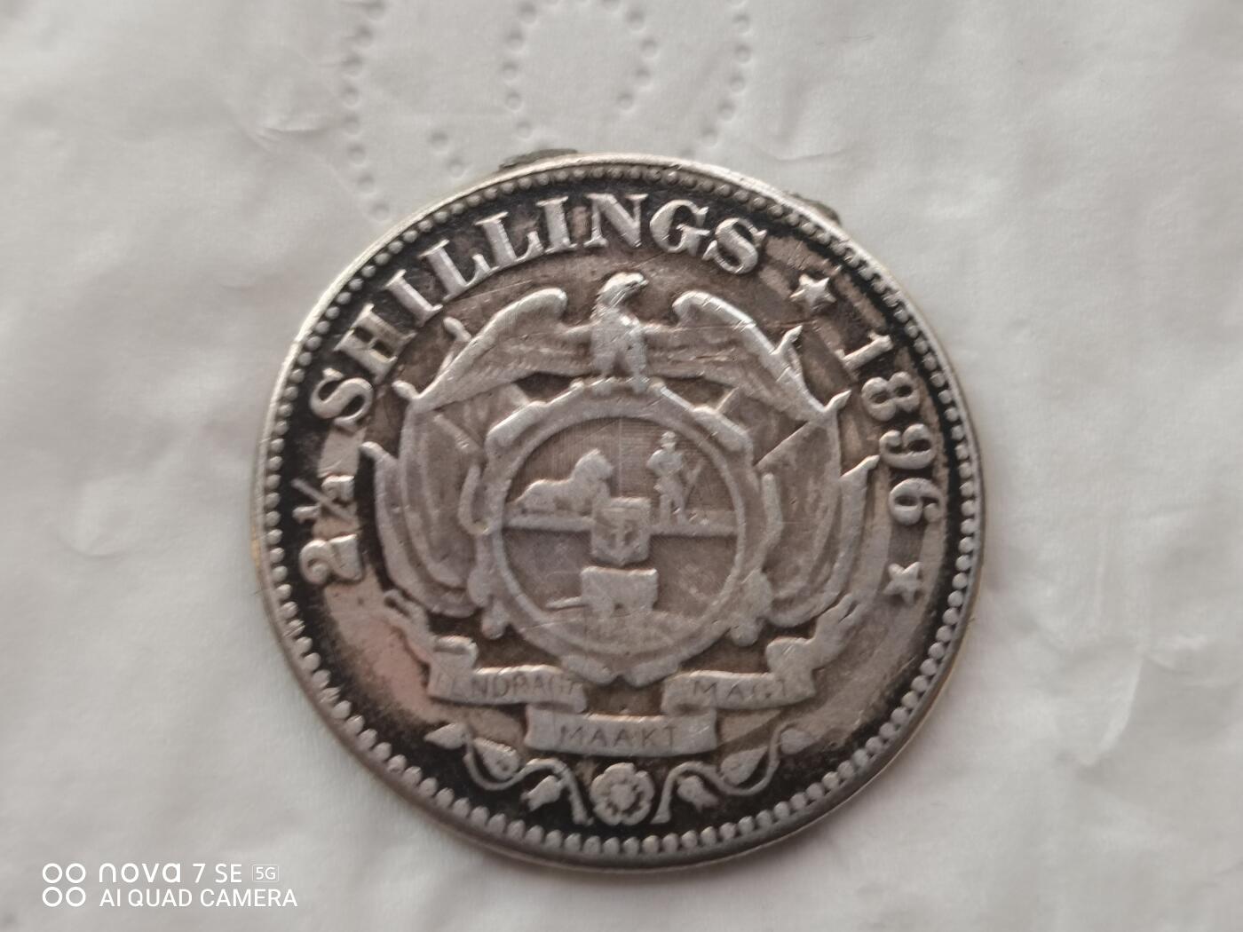 银币 1896年南非2.5先令有焊点（13.7克）