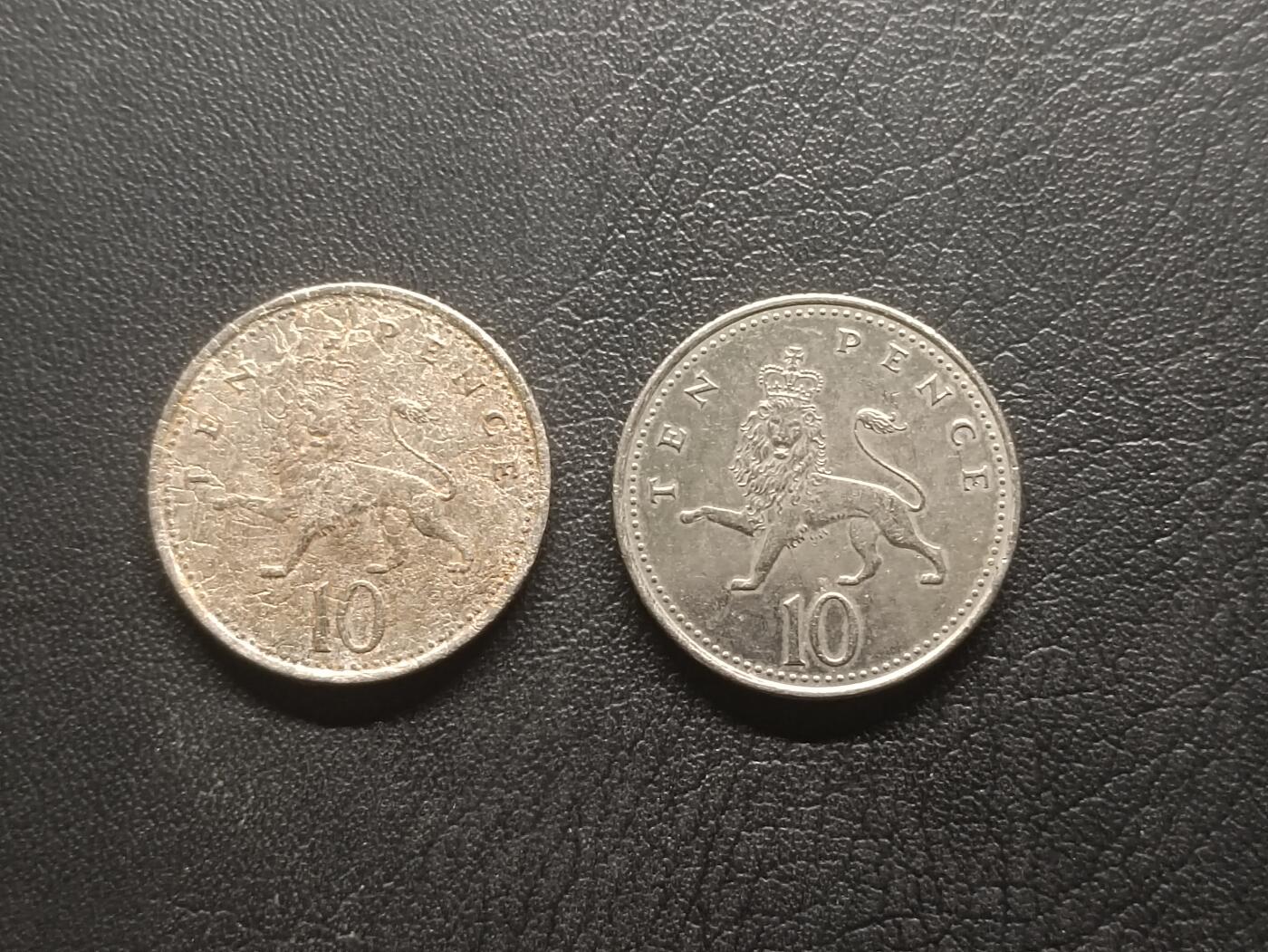 荟藏特别场次第五期——“社长的钢镚堆” 英国10便士狮子版两枚