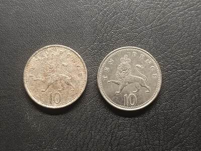 荟藏特别场次第五期——“社长的钢镚堆” - 英国10便士狮子版两枚