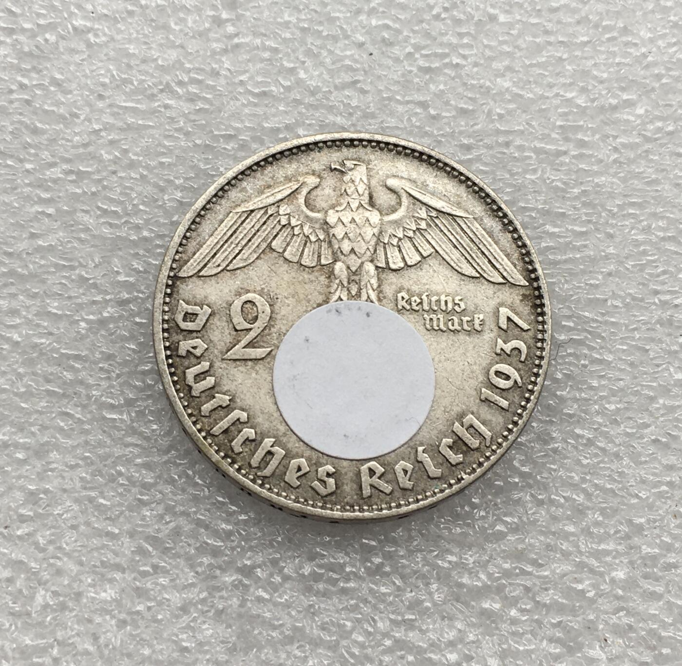 世界钱币专场拍卖 每周二开拍 1937年德国兴登堡万字2马克银币