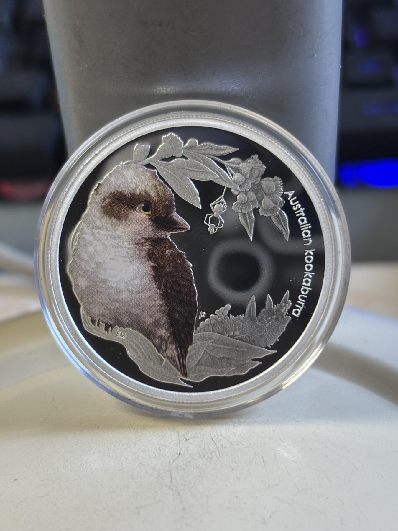 第192期拍卖 澳大利亚2012年动物喜鹊彩色纪念银币，999银，发行10000枚