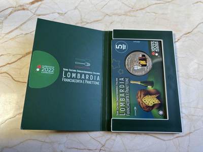 第192期拍卖 - 意大利2022年餐饮文化5起泡酒和潘妮朵尼纪念彩币