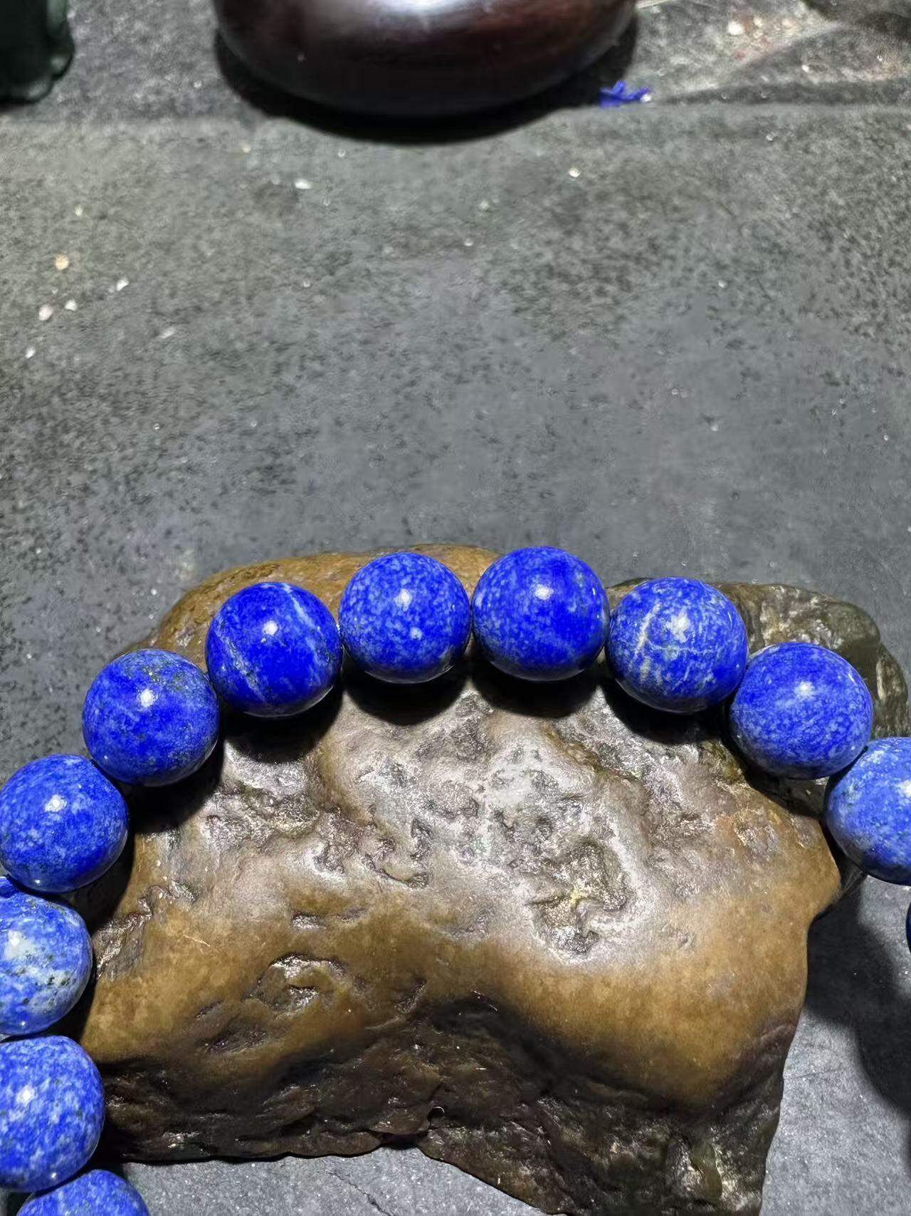 精美阿富汗老矿青金石手串一条，