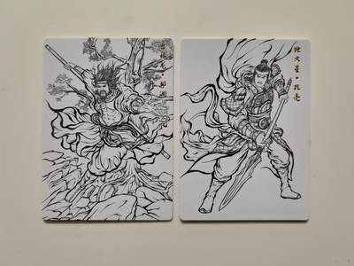 阳大大卡牌拍卖第103期（持续收拍品，周五晚上九点截拍，进群福利早知道） 【线稿】卡德曼 张建东水浒 线稿38张