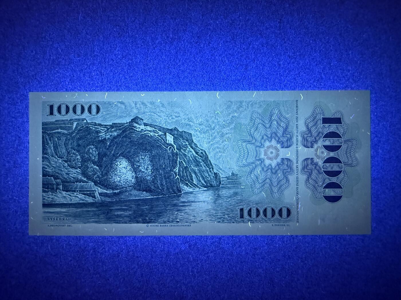 《艾美收藏》第235期-3.8周日外币荟萃 捷克斯洛伐克1000克朗 UNC 1985年 捷克作曲家斯美塔那