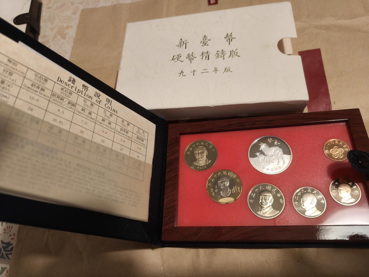 台湾新台币精铸版90年91年92年