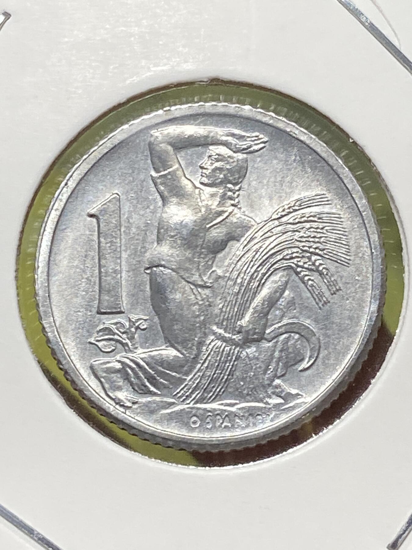 2026年第三十三场(总第二百零二场）外国精品纸夹币场(免佣金) 捷克斯洛伐克1950年1克朗(二战前第二套第二版，铝材质版)