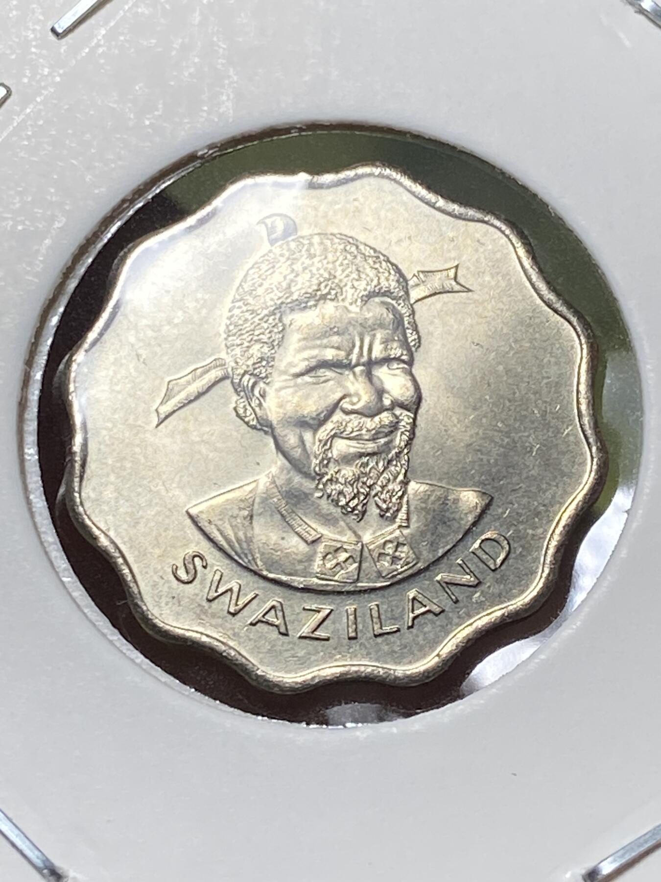 2026年第三十三场(总第二百零二场）外国精品纸夹币场(免佣金) 斯威士兰🇸🇿1974年5分(索布扎二世第二套，首发年)