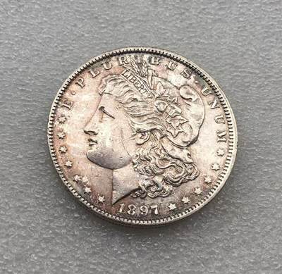 世界钱币专场拍卖 每周二开拍 - 1897美国摩根女神一美元银币