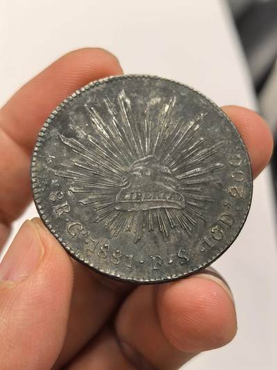 博洋堂世界钱币拍卖第163期（全场包邮） - 墨西哥1881年GA FS鹰洋，少见版，老黑皮壳，高点都在，近未流通