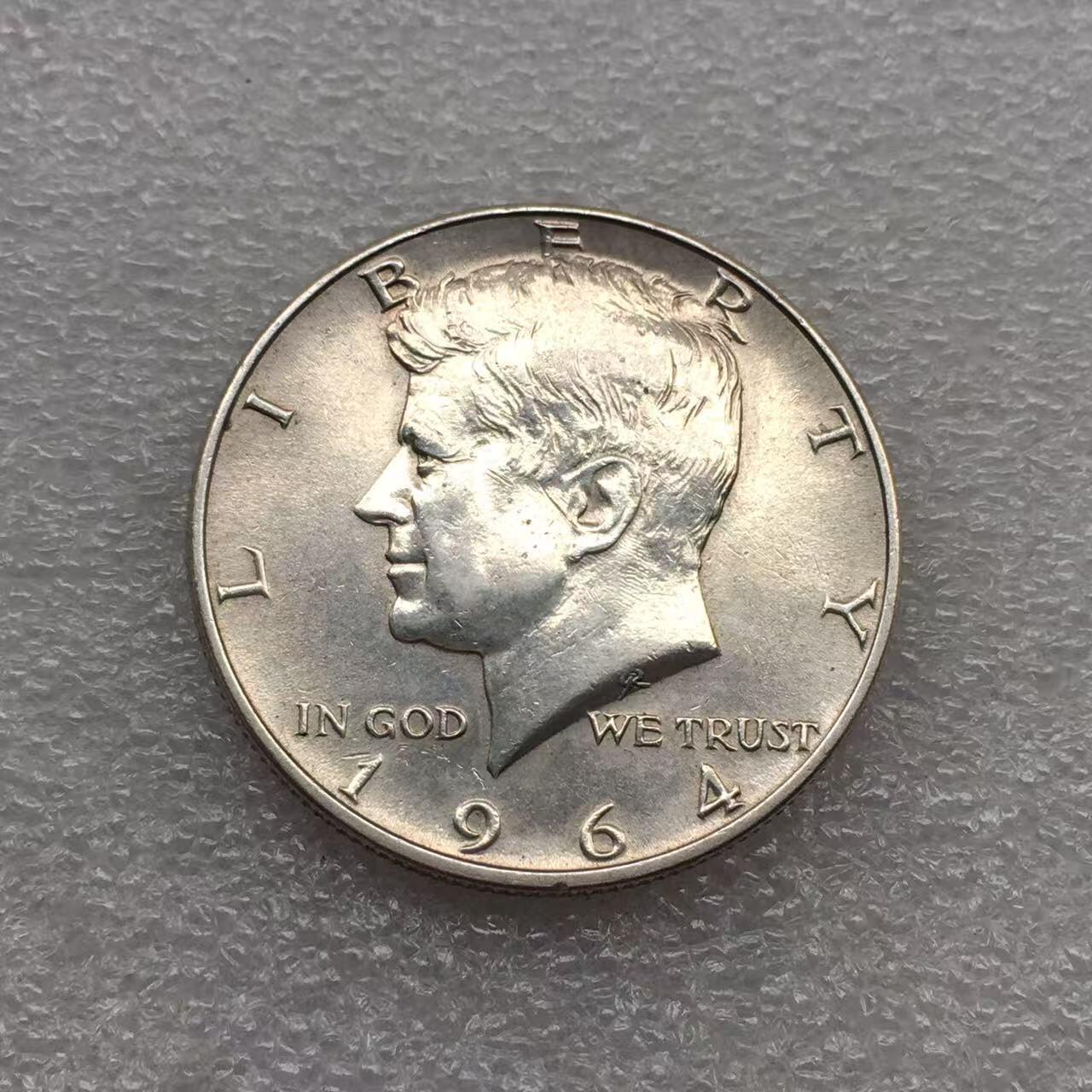 世界钱币专场拍卖 每周二开拍 1964年美国肯尼迪半美元银币 12.5克 90%银