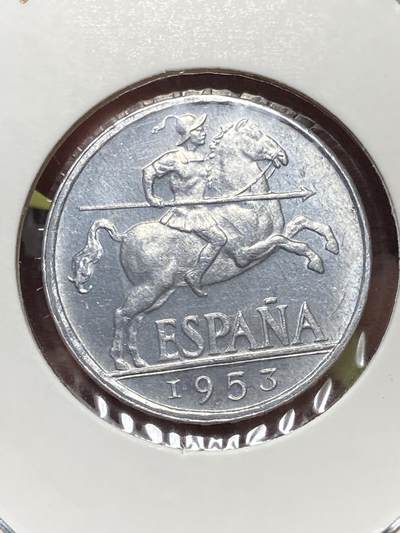 2026年第三十三场(总第二百零二场）外国精品纸夹币场(免佣金) - 少见原光好品–西班牙🇪🇸1953年10分(国民政府时期，实际为佛朗哥控制)