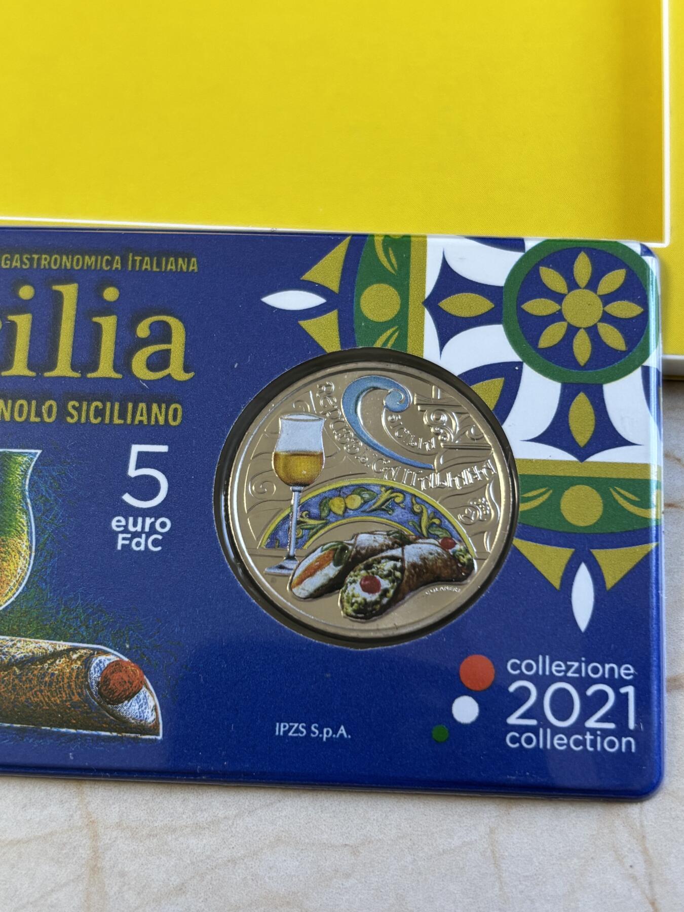 第192期拍卖 意大利2021年饮食文化系列3西西里岛美食纪念币