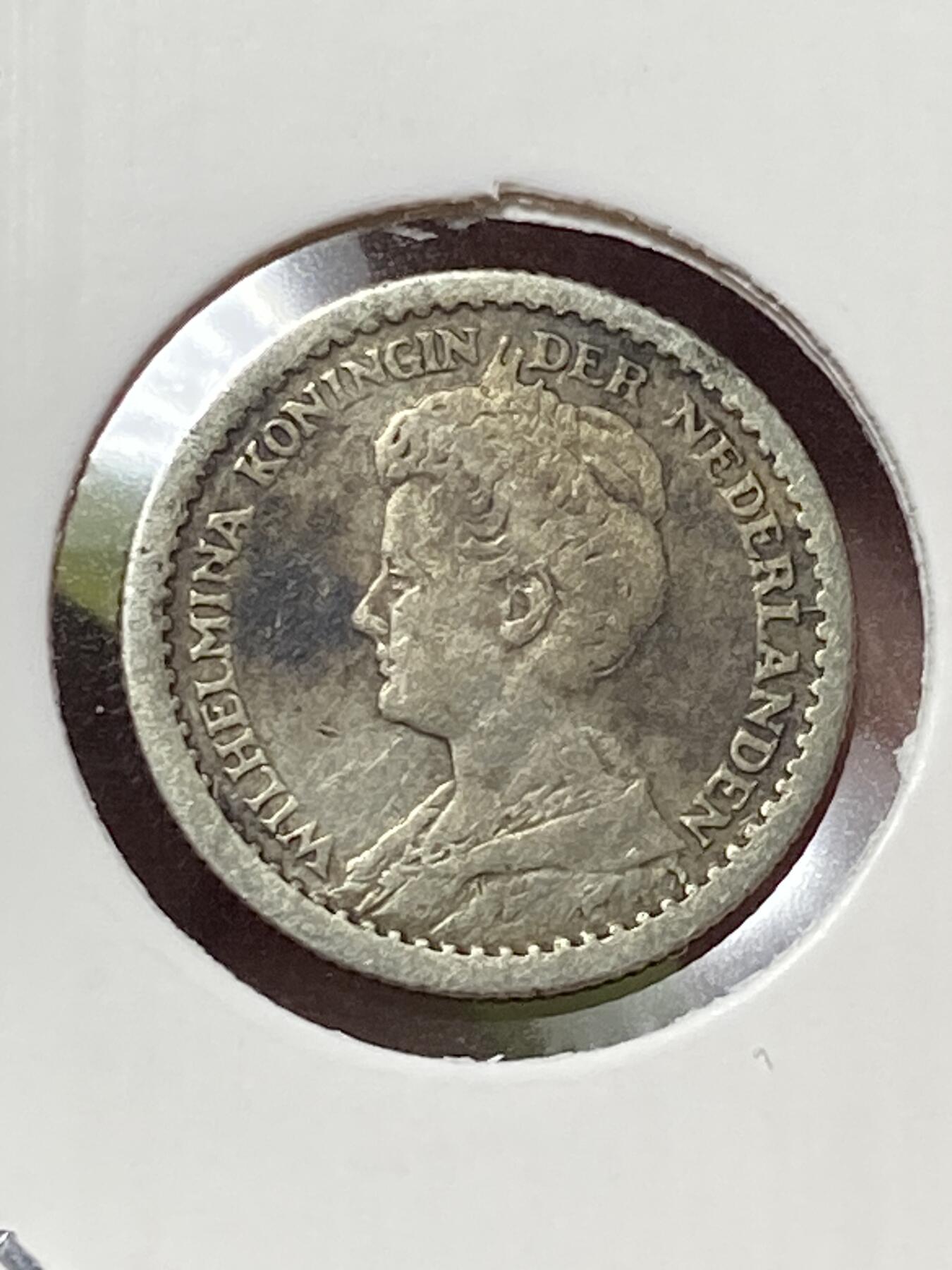 2026年第三十三场(总第二百零二场）外国精品纸夹币场(免佣金) 荷兰🇳🇱1917年10分银币(威廉明娜女王青年时期，Seahorse –海马标，640银)