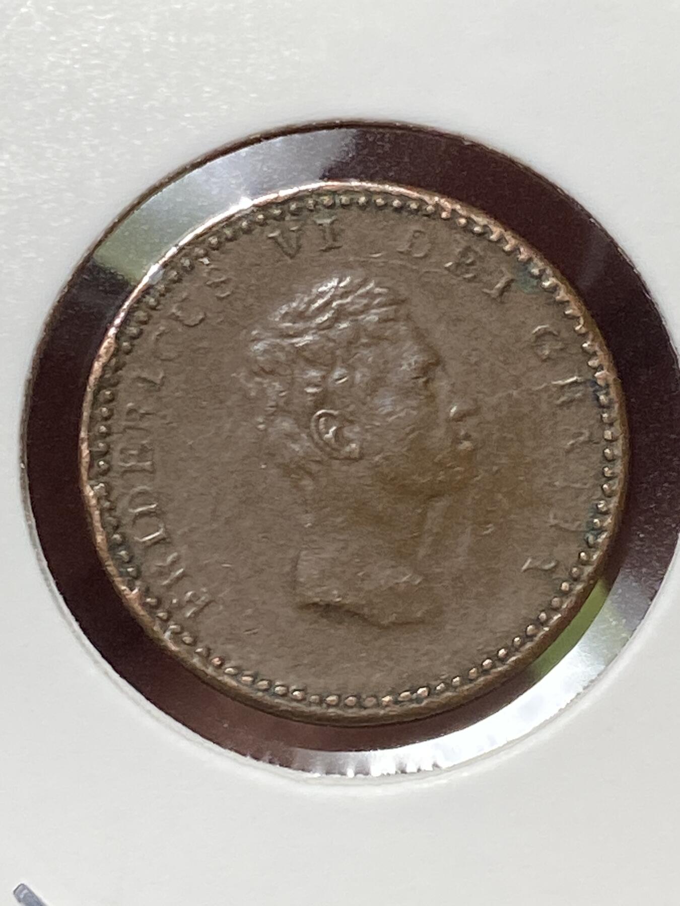 2026年第三十三场(总第二百零二场）外国精品纸夹币场(免佣金) 少见–丹麦🇩🇰1812单年份3斯基林(弗雷德里克六世时期，哥本哈根造)