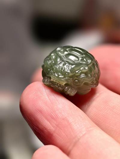 抚柳草堂-第十四期章牌钱币  奖章勋章限时免佣 满百包邮 放漏专场 - 和田玉小龙龟 和田玉雕刻小龙龟 玉质细腻雕刻精美 打灯无结构重7.8g Q萌可爱 支持国检永久保真 