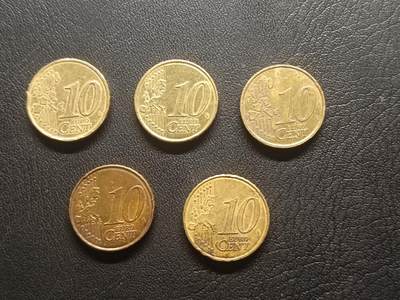 荟藏特别场次第五期——“社长的钢镚堆” - 欧盟10分法国版批量五枚