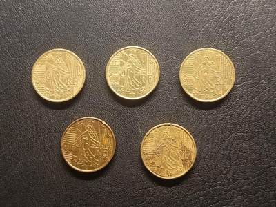 荟藏特别场次第五期——“社长的钢镚堆” 欧盟10分法国版批量五枚