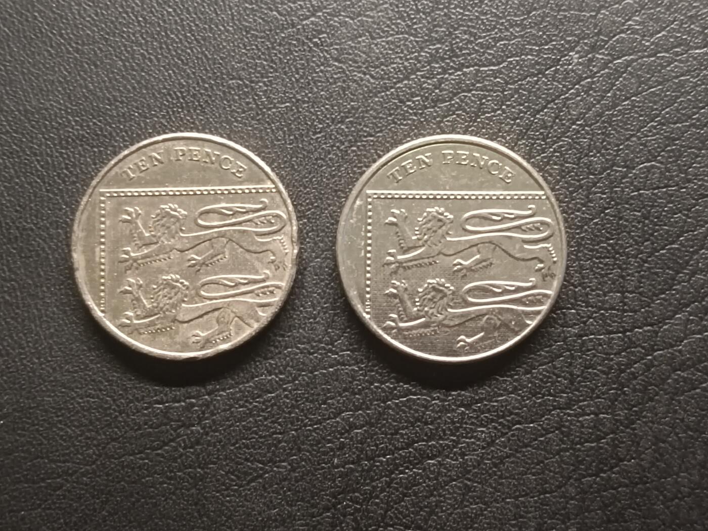 荟藏特别场次第五期——“社长的钢镚堆” 英国10便士盾徽版两枚