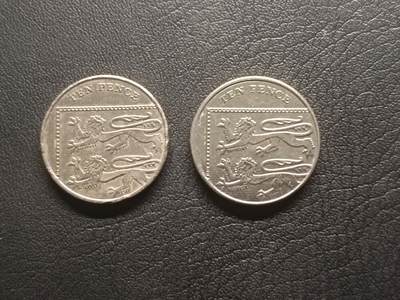 荟藏特别场次第五期——“社长的钢镚堆” - 英国10便士盾徽版两枚