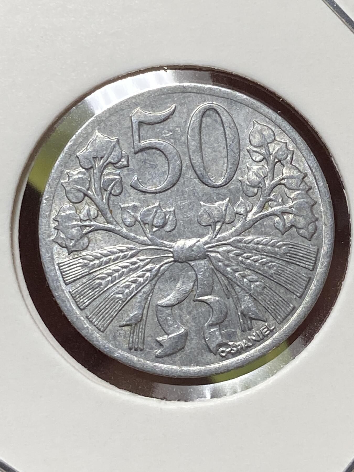 2026年第三十三场(总第二百零二场）外国精品纸夹币场(免佣金) 捷克斯洛伐克1951年50赫勒(二战前第二套第二版，铝材质版)