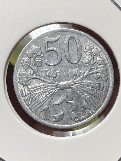 2026年第三十三场(总第二百零二场）外国精品纸夹币场(免佣金) - 捷克斯洛伐克1951年50赫勒(二战前第二套第二版，铝材质版)