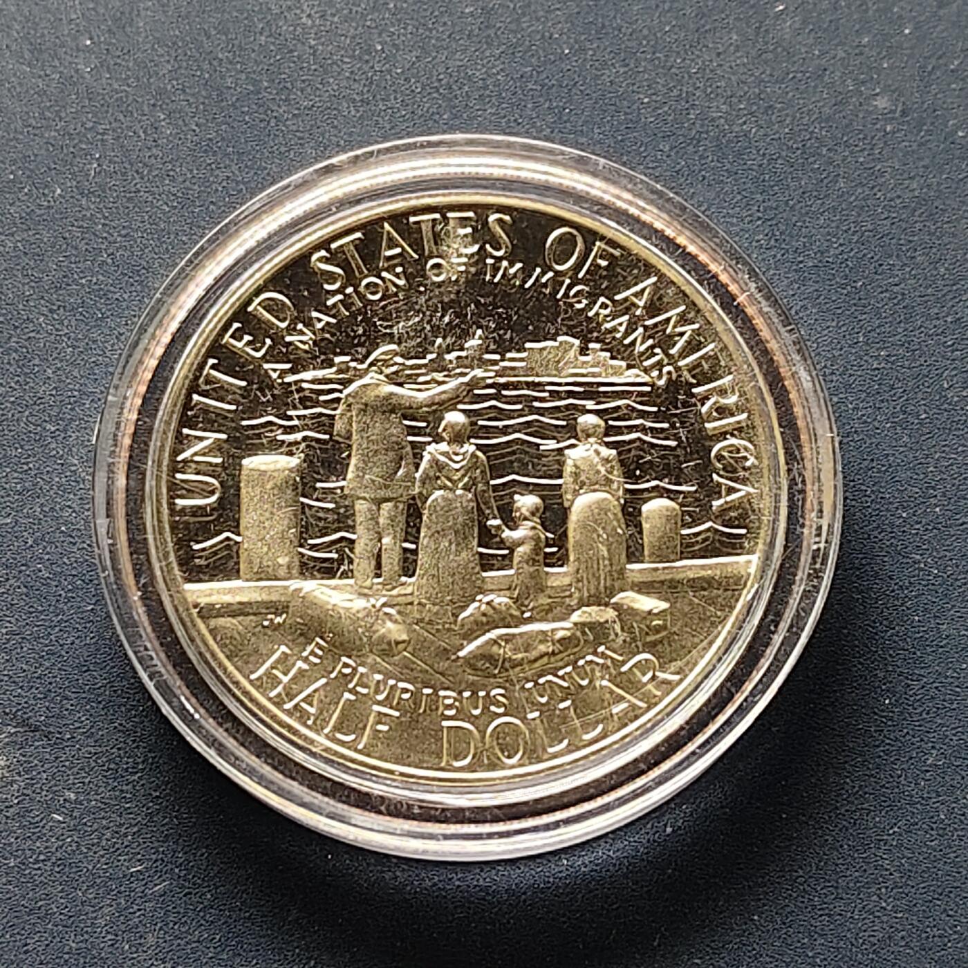 【全场包邮】纯粹捡漏拍508场 美国1986年半元自由女神100周年封装纪念币