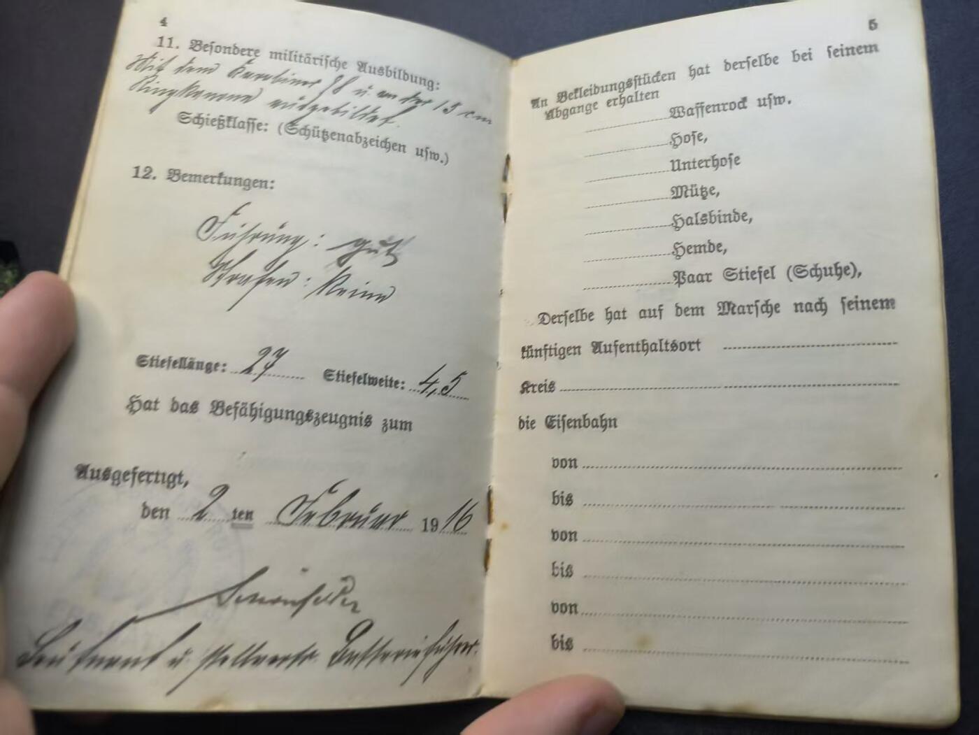 云宸嘉赏-勋臻精藏⭐️年后精品专拍场次🎖 德意志帝国士官证件--原主卡尔・哈贝尔 具备III级射击认证 下士官阶归属于--Provincial-Subartillerie：省属后备炮兵-掌握88毫米加农炮和150毫米榴弹炮操作（一战时期炮兵对微积分等要求非常高 因此合格的重炮炮兵非常砂浆）