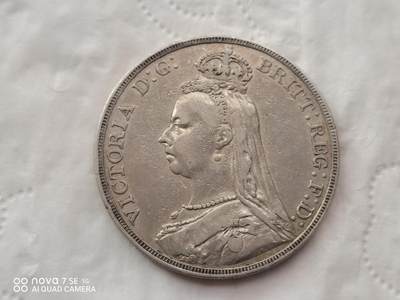 银币 - 1889年维多利亚女王圣乔治屠龙克朗大银币